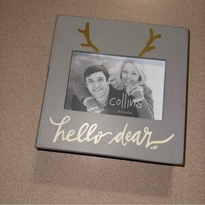 Collins Fresh+Original Hello Dear Frame Deer antlers nursery decor 6inx4in photo